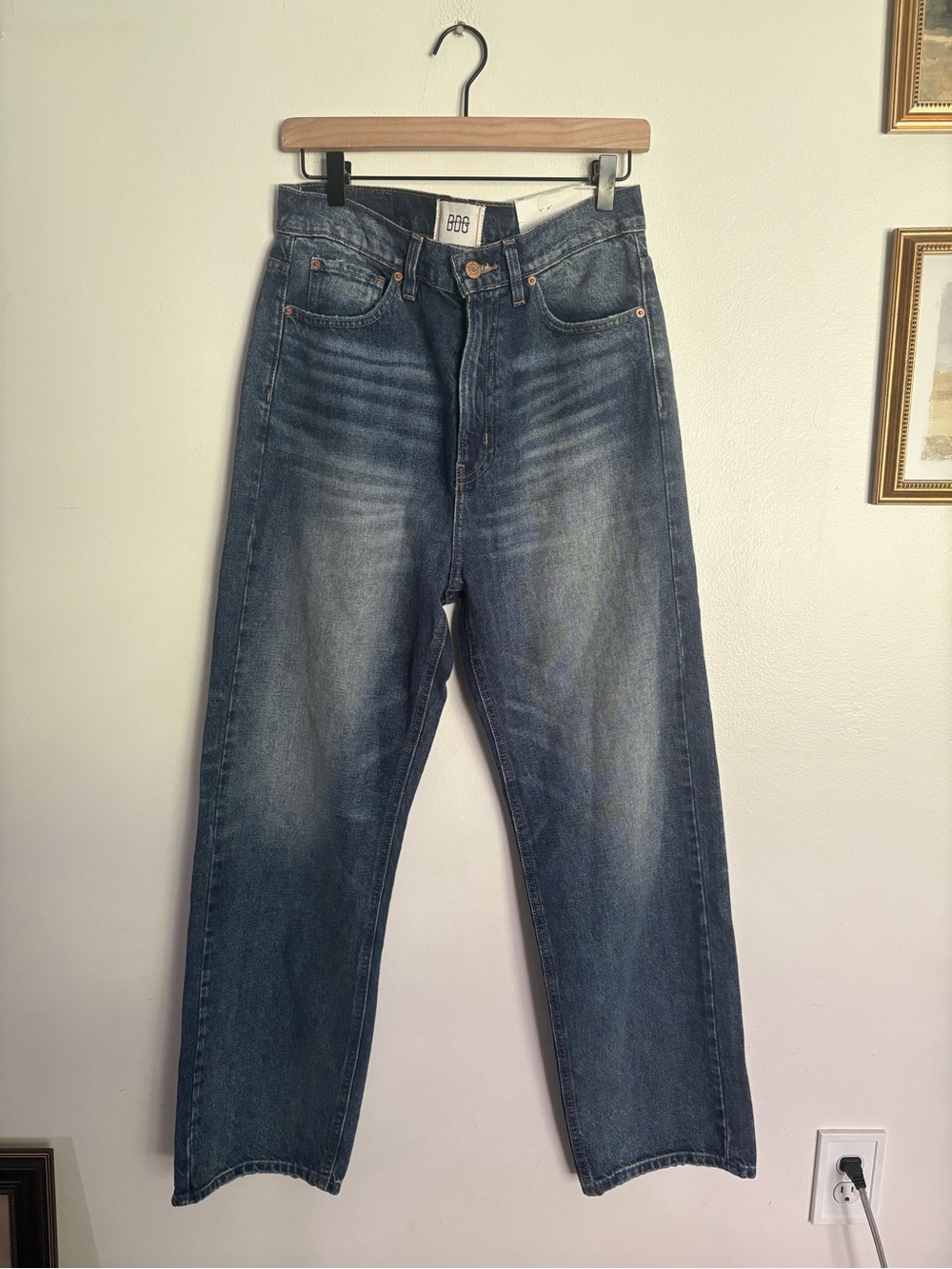 Urban Outfitters BDG Cowboy Straight Western Blue Jean Distressed Women’s 30 NWT